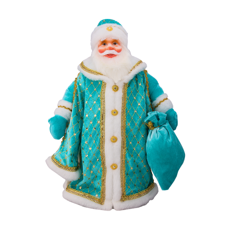 Игрушка - кукла мягконабивная "Дед Мороз Царский Бирюзовый", 50 см в упаковке 
