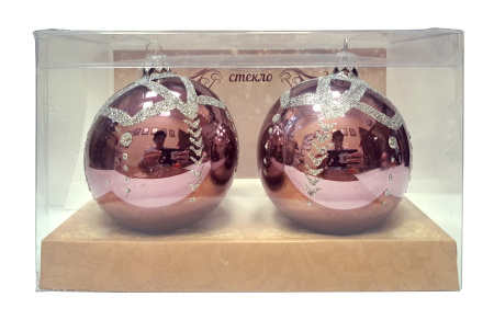 Набор "Ёлки-палки 3" из 2 шаров, серия "ВС", 85 мм., в подарочной упаковке