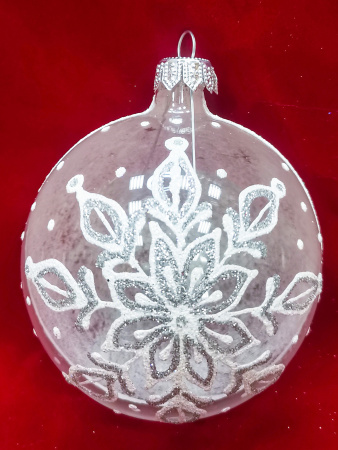 Шар "Кристальная снежинка", 65 мм., в подарочной упаковке